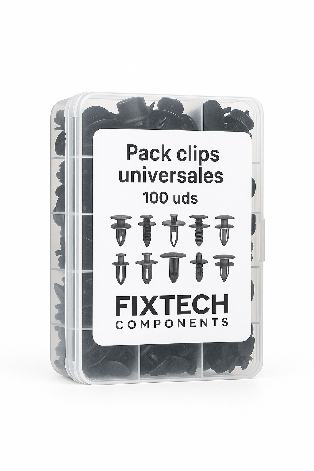 Pack de clips y grapas universales para coche – 100 unidades